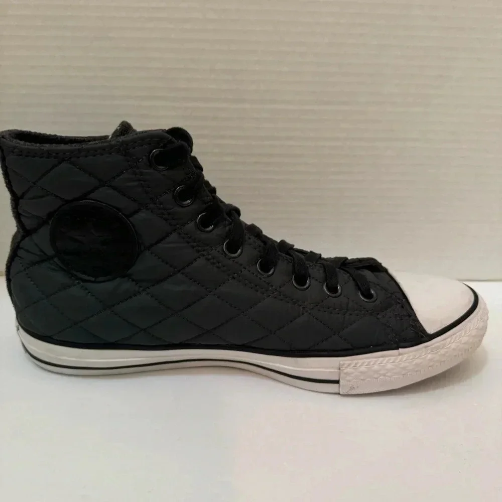 Converse All Star Chuck Taylor Black Quilted Lined Unisex Sneakers
